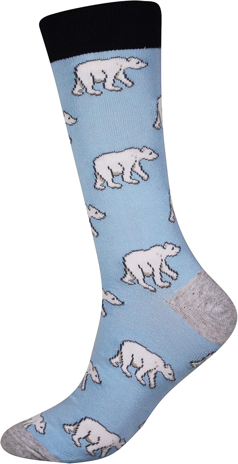 Cansok Men's 2/4 Packs Fun Crazy Novelty Dress Crew Socks - Image 3